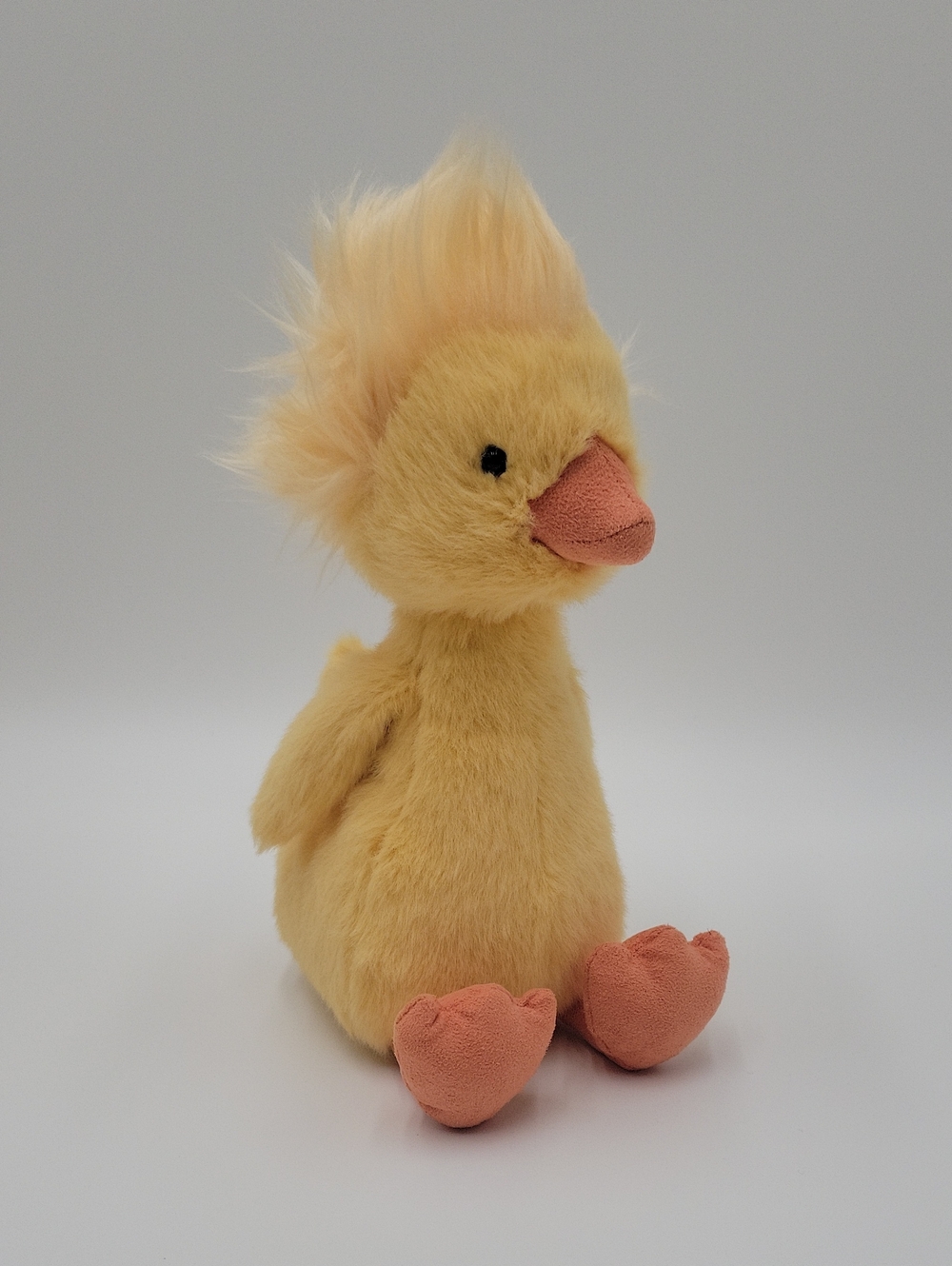 Jellycat Yellow Plush Duck with Peach Beak and Feet